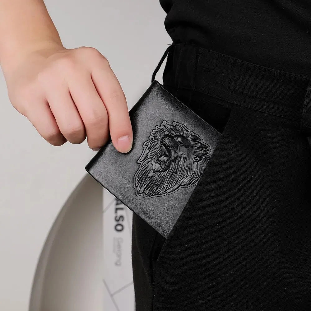Men's wallet with 3D embossing