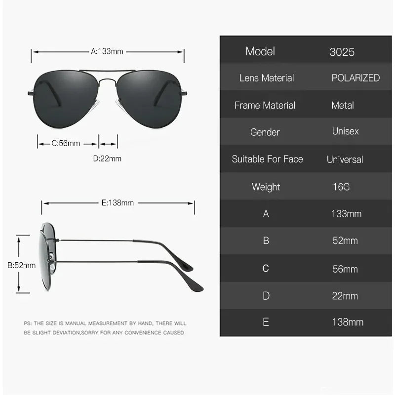Luxury Men's Polarized Sunglasses Brand Designer Square Women Men