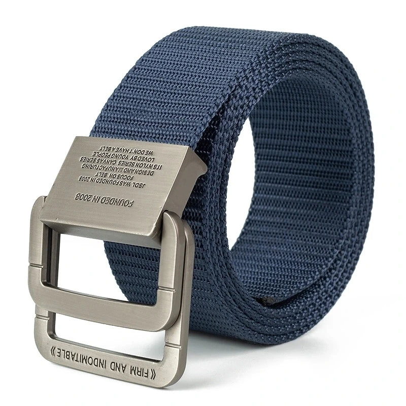 Men's belts with automatic metal buckle.