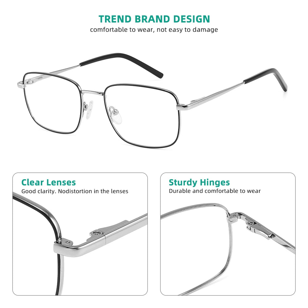 Men's eyeglasses for farsightedness.