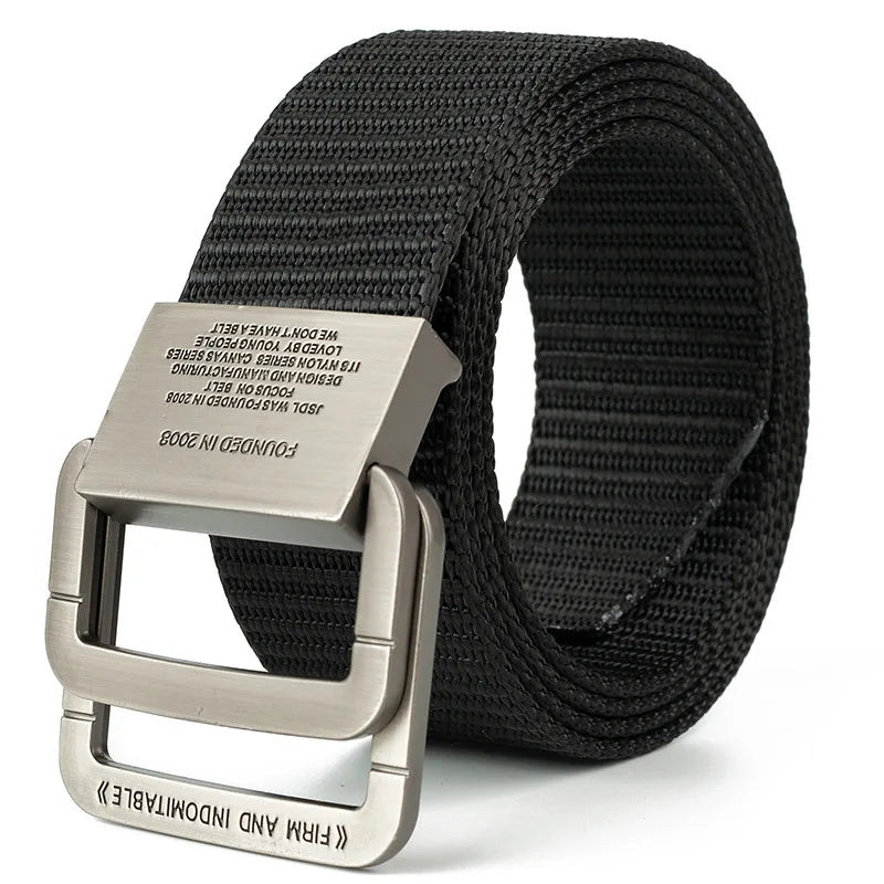 Men's belts with automatic metal buckle.