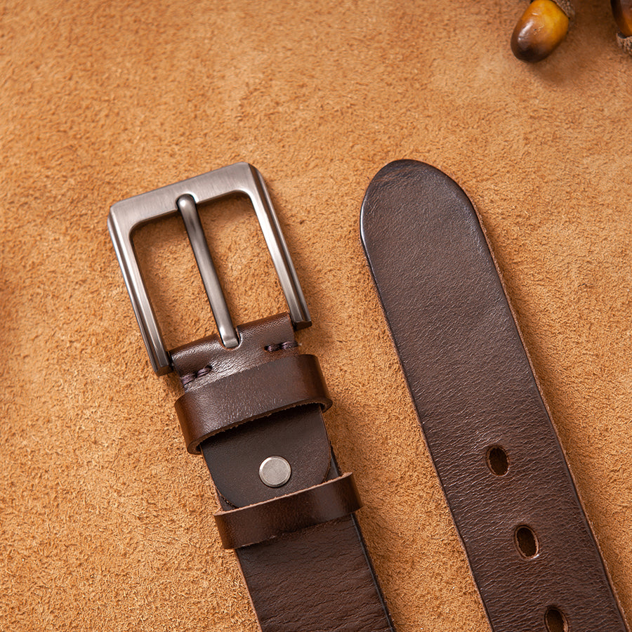 Leather Cowhide Belt Genuine
